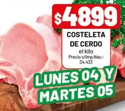 COSTELETA DE CERDO