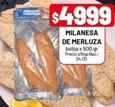 X$ - MILANESA DE MERLUZA