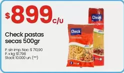 X$ - pastas secas 500gr