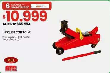 Criquet carrito 2t