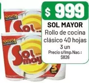 Sol Mayor - Rollo de cocina clásico 40 hojas