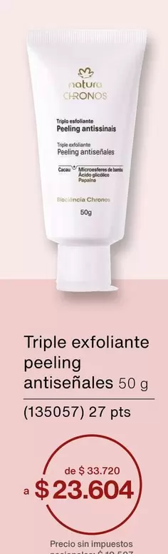 Natura - Triple exfoliante peeling antiseñales 50 g