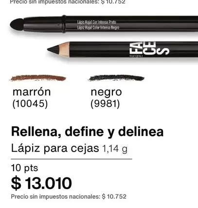 Negro - Lápiz para cejas 1,14 g