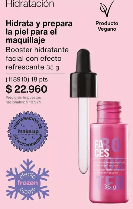 Efecto - Booster hidratante facial con efecto refrescante 35 g