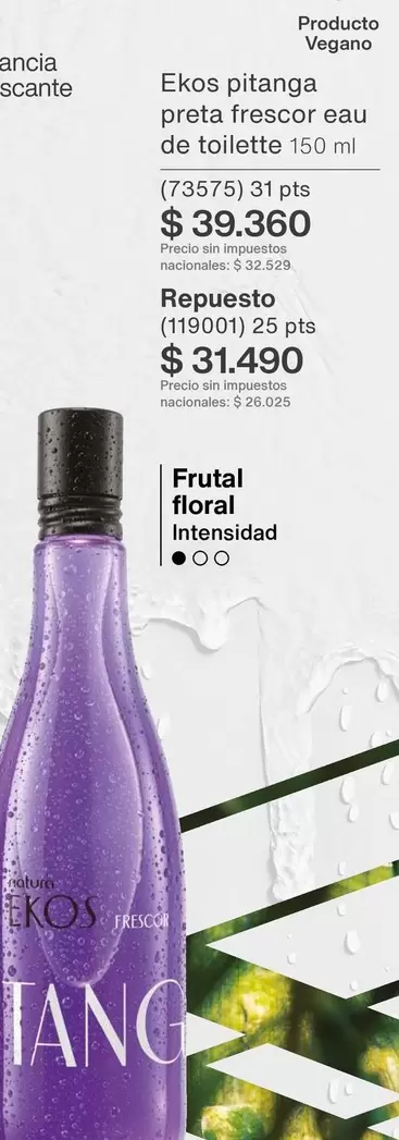 Tang - pitanga preta frescor eau de toilette 150