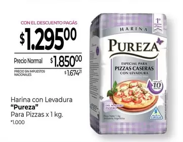 Pureza - Harina con Levadura Para Pizzas x 1 kg