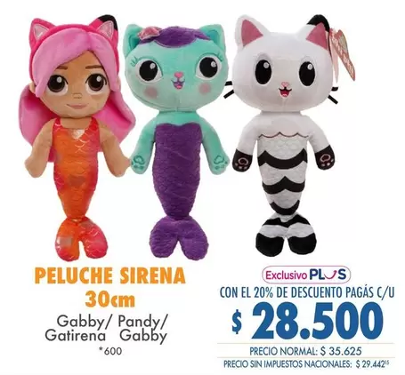 Sirena - PELUCHE SIRENA