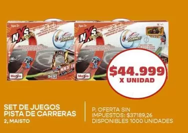 X$ - SET DE JUEGOS PISTA DE CARRERAS