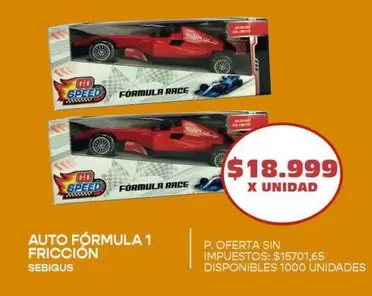 Speed - AUTO FÓRMULA 1 FRICCION