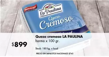 La paulina - Queso Cremoso