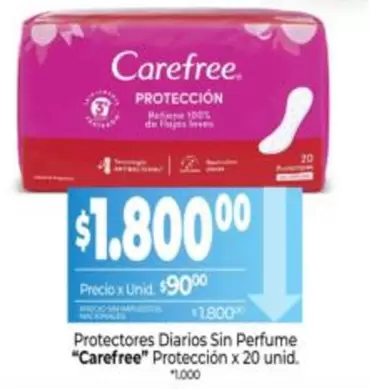 Carefree - Protectores Diarios Sin Perfume