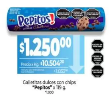 Pepitos - Galletitas dulces con chips