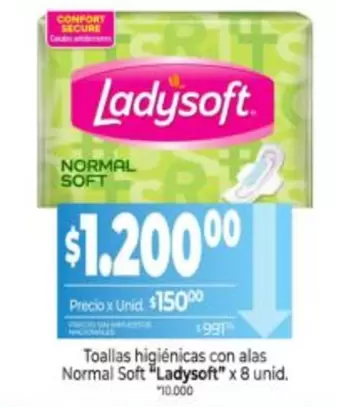 Ladysoft - Toallas higiénicas con alas