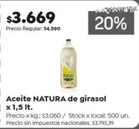 Natura - Aceite NATURA de girasol