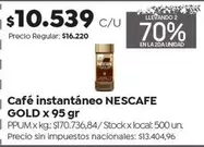 Nescafé - Café instantáneo GOLD