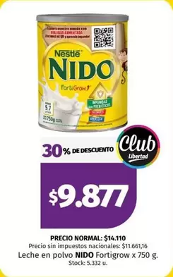 Nido - Leche en polvo Fortigrow