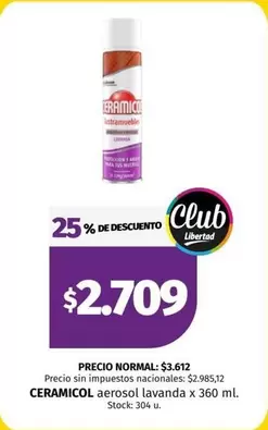 Ceramicol - aerosol lavanda x 360 ml