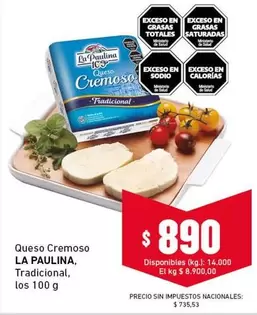 La paulina - Queso Cremoso