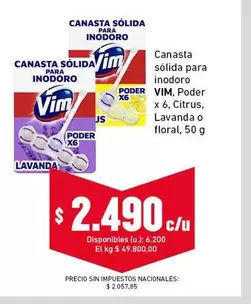 Vim - Canasta sólida para inodoro