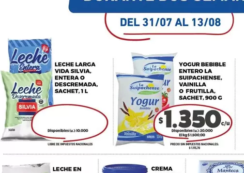 Silvia - LECHE LARGA VIDA, YOGUR BEBIBLE