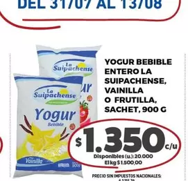 La Suipachense - YOGUR BEBIBLE ENTERO