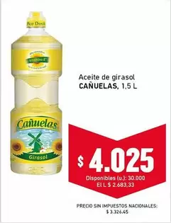 cañuelas - Aceite de girasol