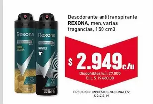 Rexona - men, varias fragancias