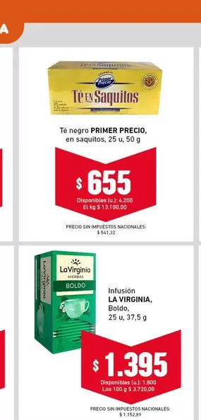 Negro - Te negro PRIMER PRECIO