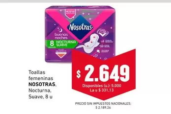 Nosotras - Toallas femeninas