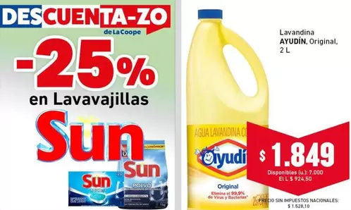 Sun - Lavavajillas , Lavandina AYUDİN