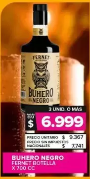 Buhero Negro - Fernet Botella
