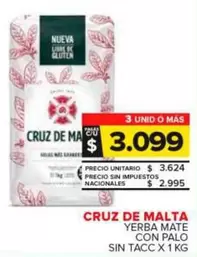Cruz De Malta - Yerba Mate Con Palo Sin Tacc