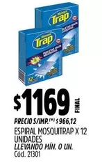Trap - ESPIRAL MOSQUITRAP X 12 UNIDADES