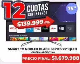 Noblex - BLACK SERIES 75" QLED