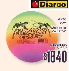 Pelota PVC Multicolor Cód: 72383