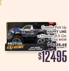Camión Pick Up HAPPY LINE a Friccion 31.5 Cm Cód: 84538