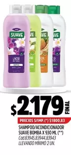 Suave - SHAMPOO/ACONDICIONADOR BOMBA X 930 ML