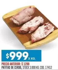 Patitas - PATITAS DE CERDO
