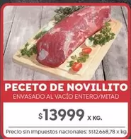 X$ - PECETO DE NOVILLITO
