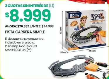 Master - PISTA CARRERA SIMPLE