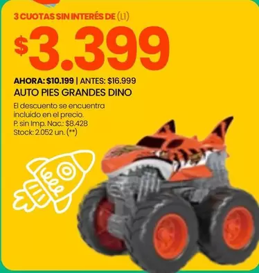 AUTO PIES GRANDES DINO
