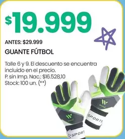 GUANTE FÚTBOL