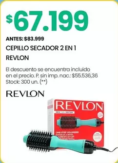 Revlon - CEPILLO SECADOR 2 EN 1