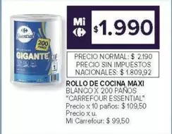 Gigante - ROLLO DE COCINA MAXI