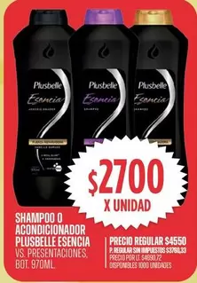 Plusbelle - SHAMPOO O ACONDICIONADOR ESENCIA