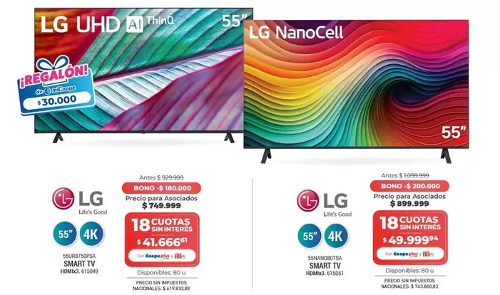LG - UHD AI ThinQ 55" or NanoCell 55"