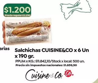 Cuisine - Salchichas x 6 Un