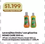 X$ - Lavavajillas limón/con glicerina