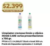 Limpiador cremoso limón y clásico varias presentaciones