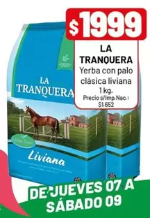 La Tranquera - Yerba con palo clásica liviana